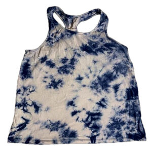 Gap kids blue and white tie dyed tank top size large kids